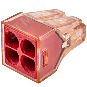 Клемма соединительная  4-контактная (6шт) Elеctrodeel. Диапазон сечений 1,5-4,0 мм2. Номинальный ток/напряжение: 32А/400В.Упаковка: блистер.