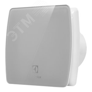 Вентилятор вытяжной D100 серый, со стеклянной панелью