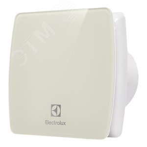 Вентилятор вытяжной D100 бежевый, со стеклянной панелью