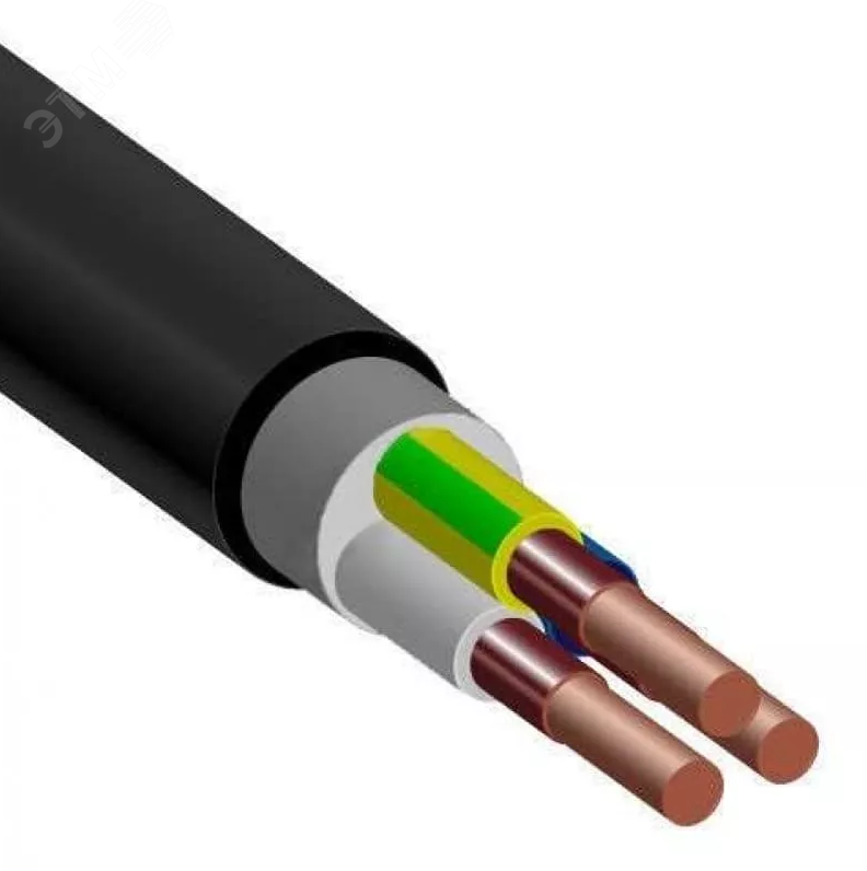 Кабель силовой ВВГнг(А)-FRLS 3х1.5 (N, PE) -1 однопроволочный