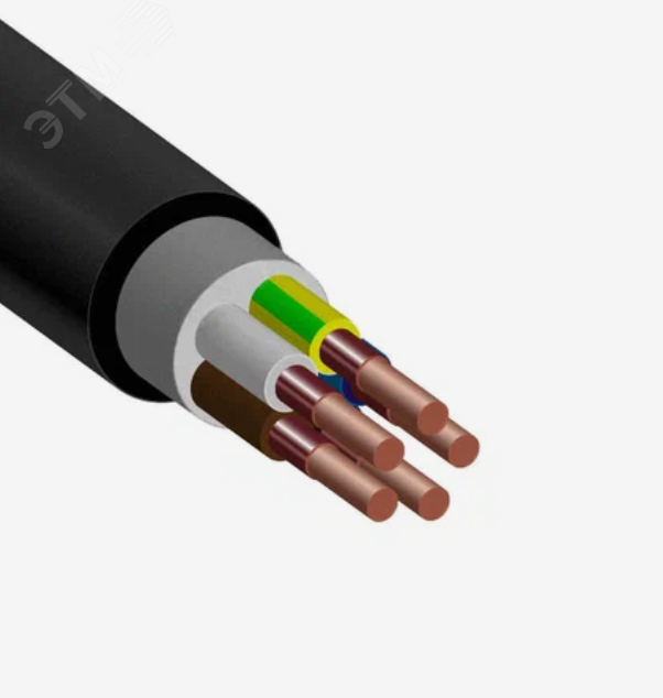 Кабель силовой ВВГнг(А)-FRLS 5х2.5 (N, PE) -1 однопроволочный