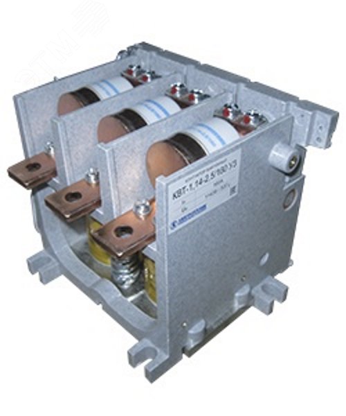 Контактор вакуумный КВТ-1,14-2,5/ 80-3 У3-Р, трёхполюсный, 220В, 2з+1р, нереверсивный, с реле РТТ325 68-92А, IP00. (ЭТ)