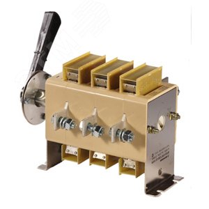 ВР32-37 В 71250-32 УХЛ3, 400А, съёмная боковая смещённая рукоятка, 3-х полюсный на два направления, с дугогасительными камерами, IP32, выключатель-раз