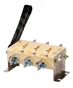 Рубильник ВР32-35В31250-32 УХЛ3 250А съёмная боковая смещённая рукоятка 3-х полюсный на одно направление с дугогасительными камерами IP32