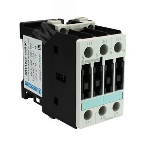 Контактор электромагнитный 3RT1025-1AR00, 3-пол., 17A, AC-3, 7,5кВт/400V, 415V AC, 50Гц, типоразмер S0, винтовые клеммы, IP20