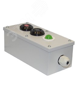 Пост кнопочный ПКУ-15-21.131-54У2 1хСКЛ11 зеленая 220В + 1хКЕ081/2 (1з+1р)черная+1хКЕ081/2(1з+1р) красная