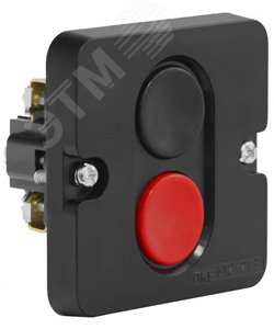 Пост управления ПКЕ 622 У2, 10А, 660В, чёрный и красный цилиндр, в нишу, IP54