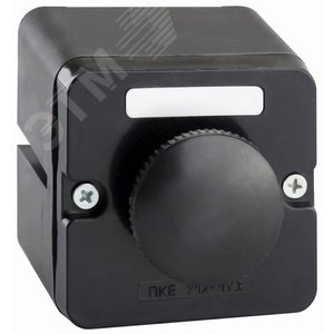 Пост управления ПКЕ 222-1 У2, 10А, 660В, 1 элемент, чёрный гриб, накладной, IP54