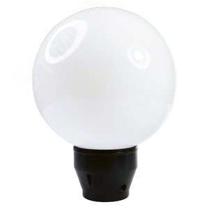 Светильник Шар ДТУ 200 Г СПЕЦСВЕТ 03-015-401 опал пмма IP65 (15Вт 6500К) / корпус А85 черный ф60 ГУ Светильни