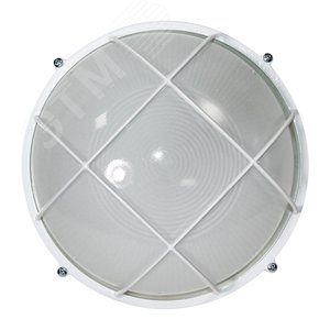 Светильник НПП-03-100-010 IP65 Банник 1102 Круг большой матовый/корпус с решеткой белый