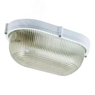 Светильник НПП-03-100-017 IP65 Банник 1201 Овал большой матовый/корпус белый