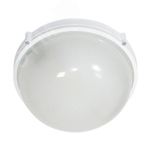 Светильник НПП-03-100-009 IP65 Банник 1101 Круг большой матовый/корпус белый