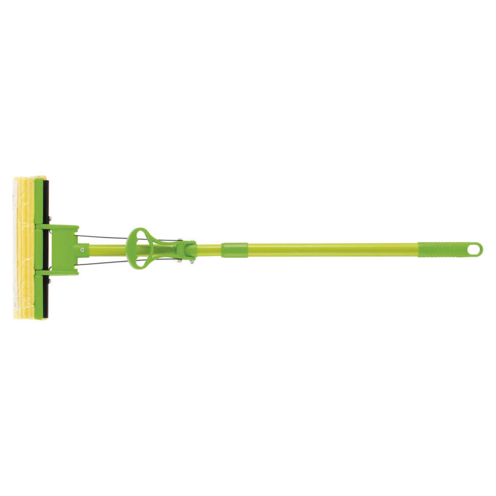 Швабра отжимная 115 см, губка PVA 27 x 5.5 x 6 см, телескопическая рукоятка, зеленая Elfe