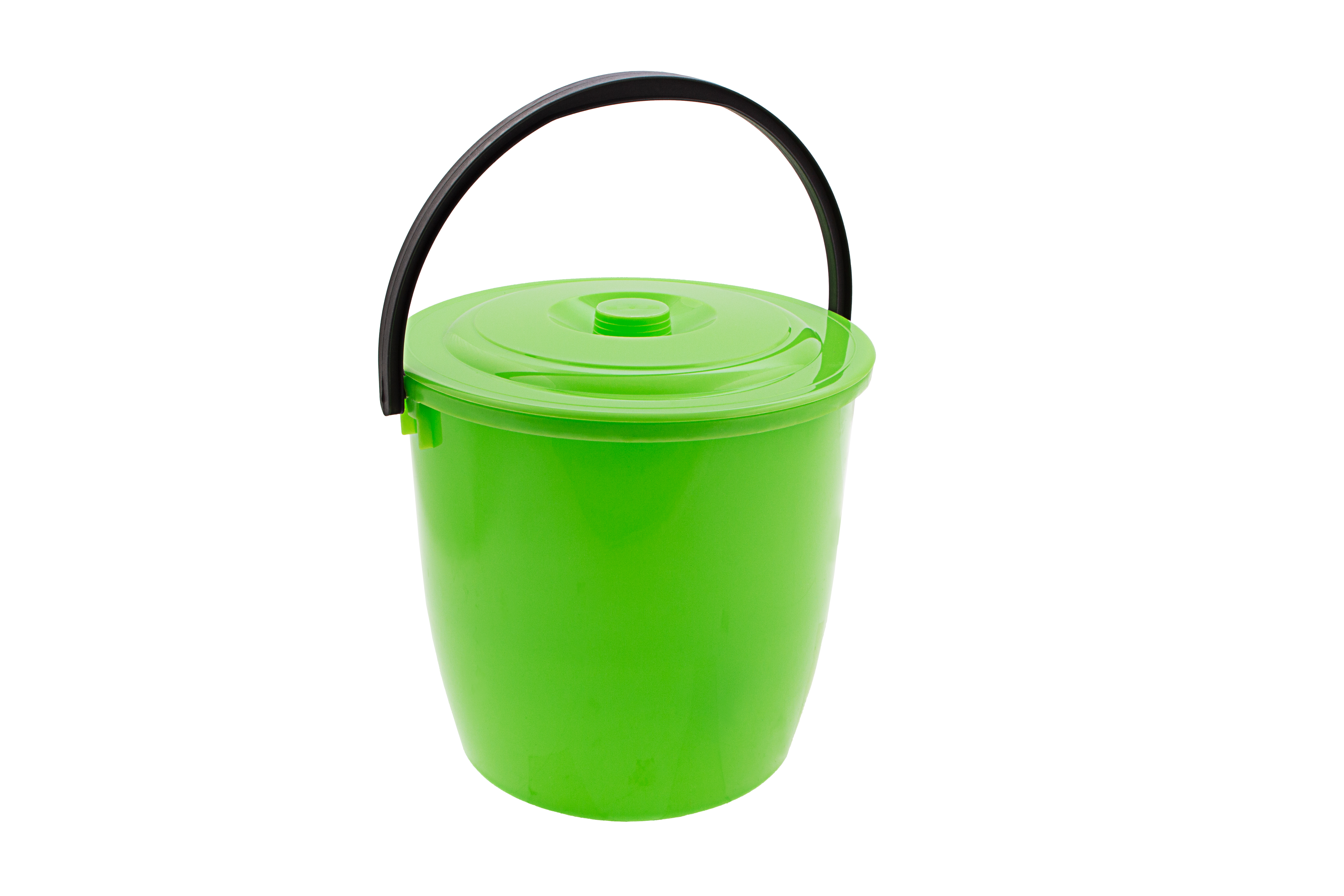 Ведро пластмассовое круглое 13 л, с крышкой, Light Elfe