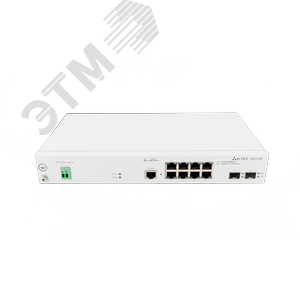 Коммутатор управляемый L2 8 портов 10/100/1000 Мб/с, 2хSFP, 48В DC