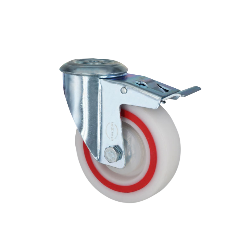 Колесо полипропиленовое под болт с тормозом EM04 MBTM 125 F