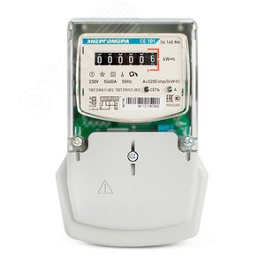 Счетчик электроэнергии CE101 S6 145 M6 однофазный однотарифный, 5(60), кл.точ. 1.0, Щ, ЭМОУ