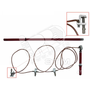 Заз.для РУ до 15кВ ЗПП-15 5м 25кв.мм 1 штанга