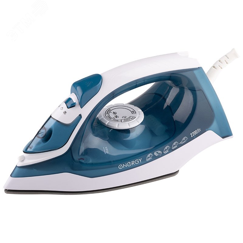 Утюг EN-352 на 2200 Вт, подошва - керамическая, цвет голубой