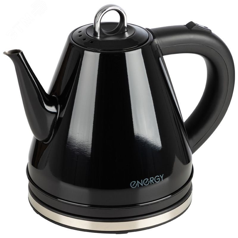 Чайник стальной E-263 на 1.2 л, основание - диск, цвет черный