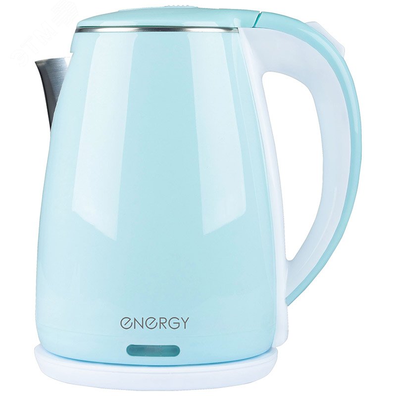 Чайник E-261 на 1.8 л, основание - диск, двойной корпус, цвет голубой