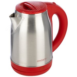 Чайник стальной E-201 на 1.8 л, основание - диск, цвет красный