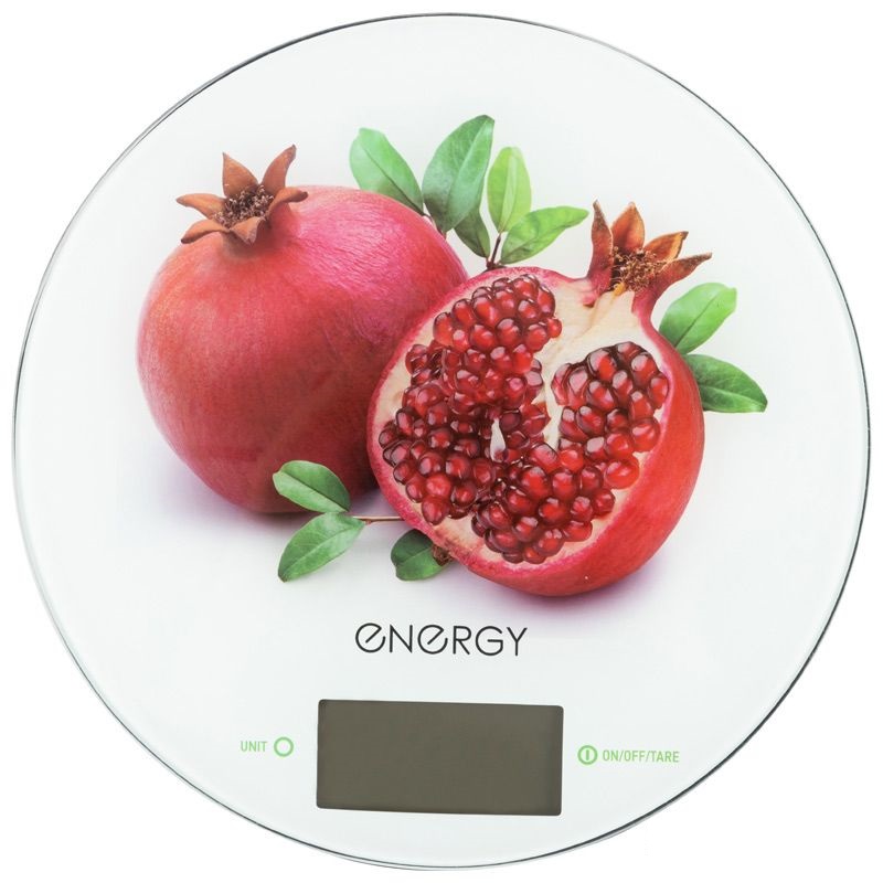 Весы кухонные электронные круглые EN-403, рисунок ''Гранат''