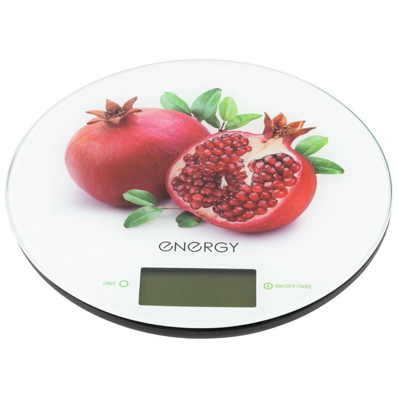 Весы кухонные электронные круглые EN-403, рисунок ''Гранат''