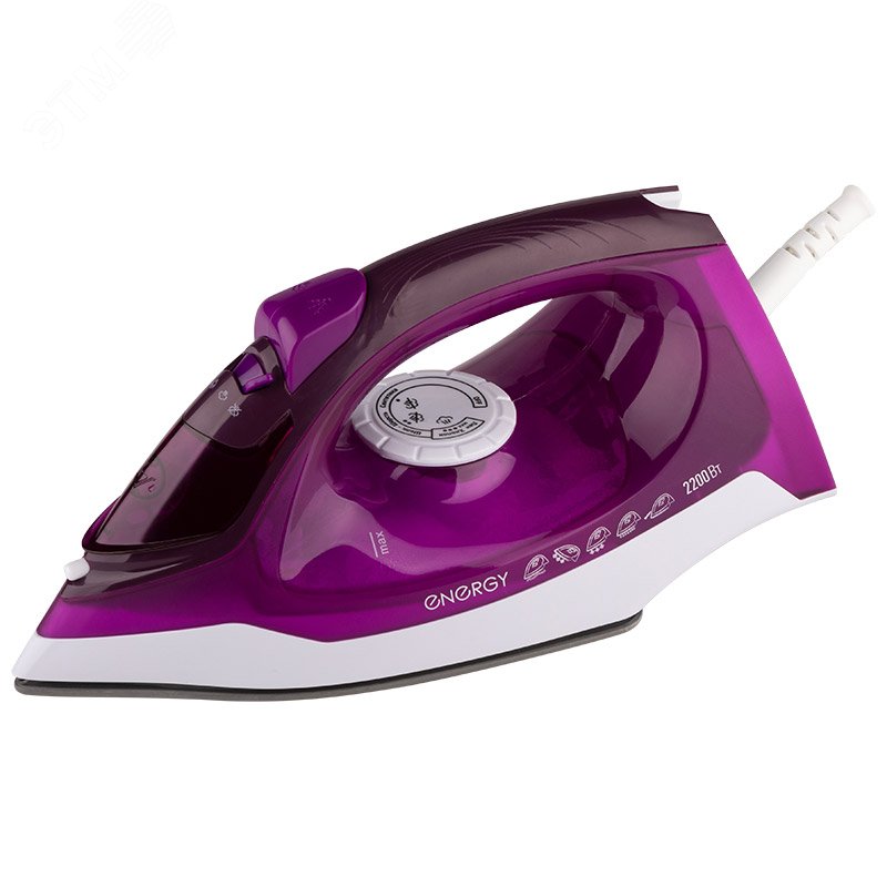 Утюг EN-352 на 2200 Вт, подошва - керамическая, цвет фиолетовый