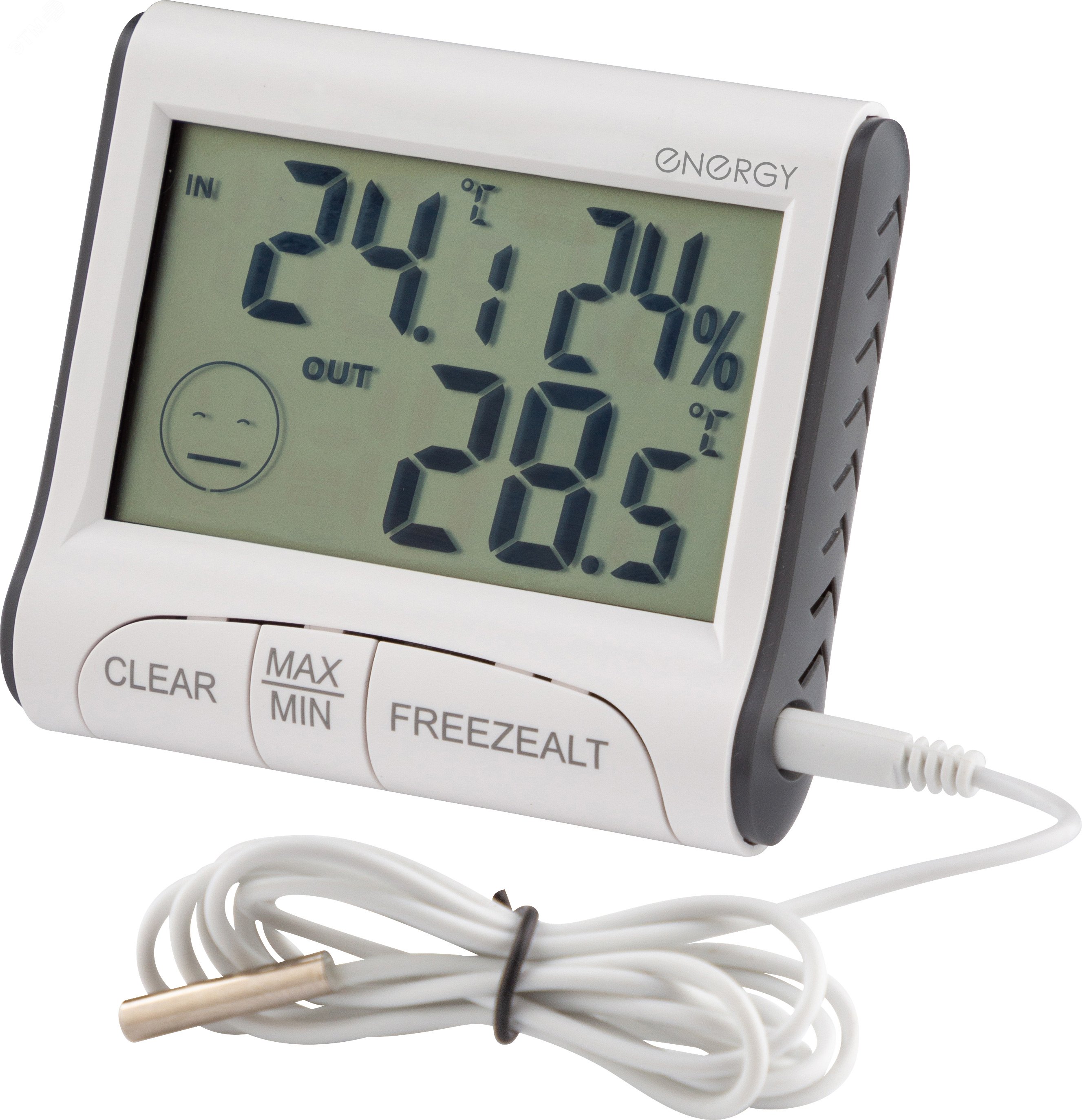 Термометр-гигрометр цифровой EN-647 с выносным датчиком