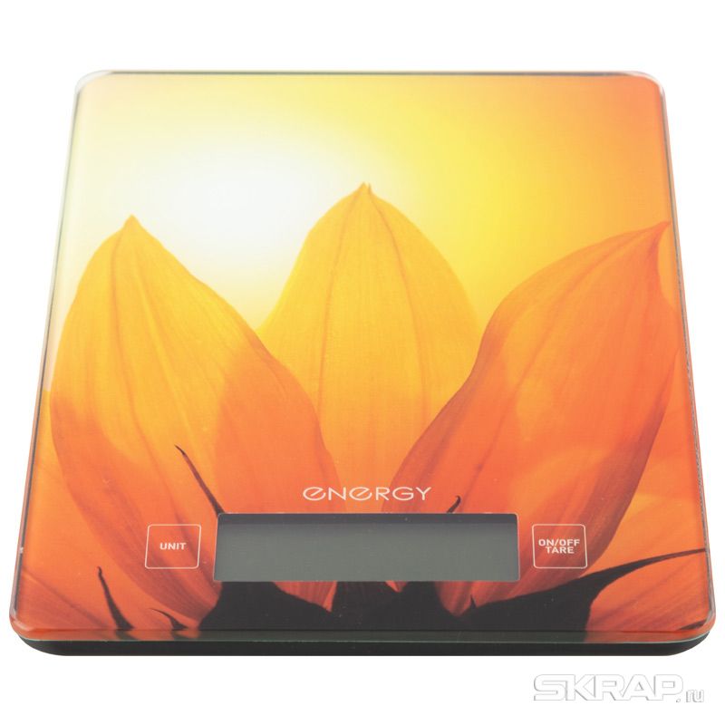 Весы кухонные электронные EN-423, рисунок ''Подсолнух''