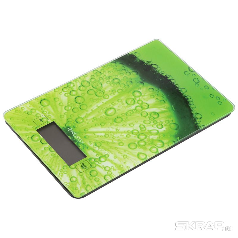 Весы кухонные электронные EN-423, рисунок ''Лайм''