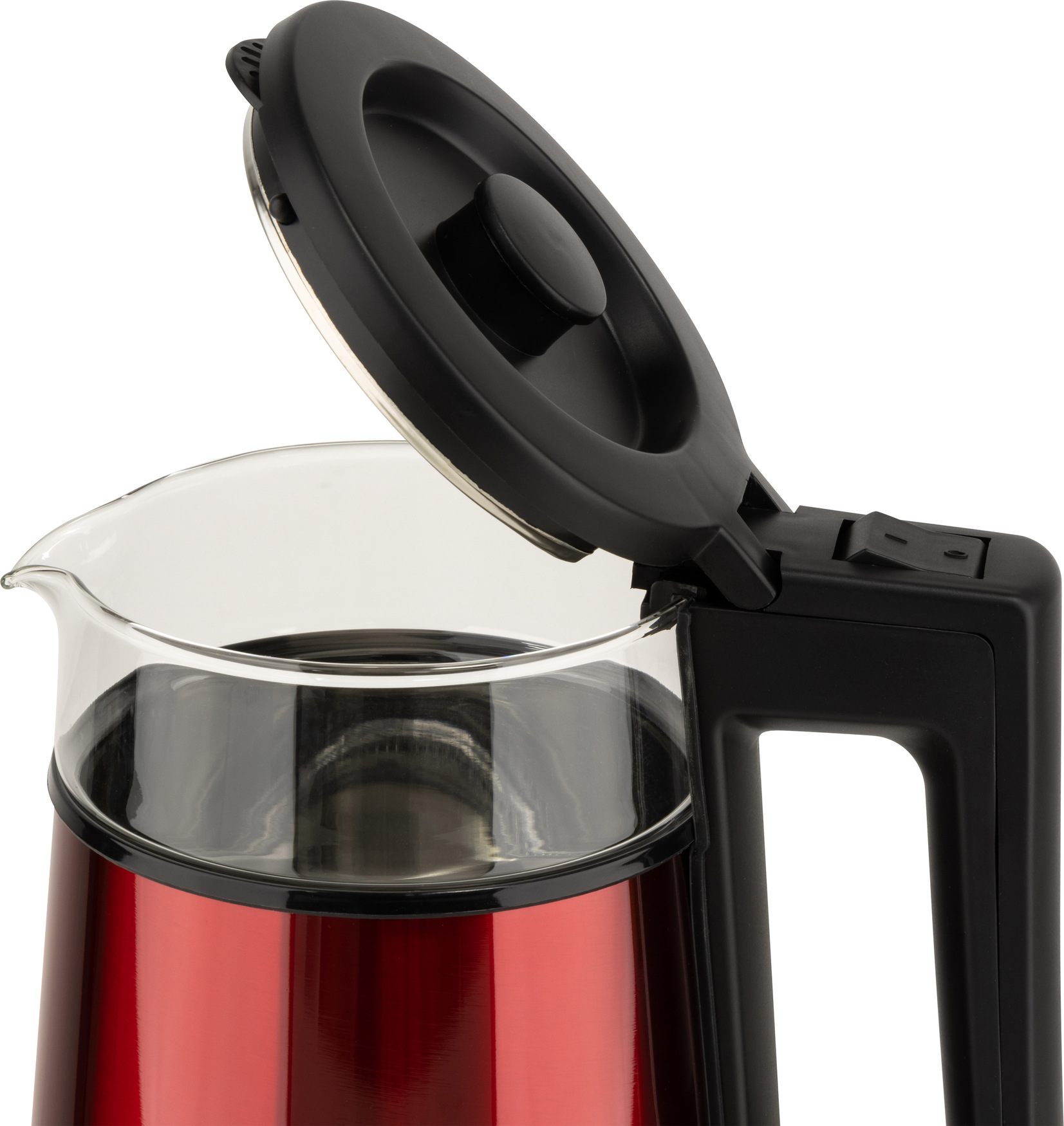 Чайник электрический E-200 на 1,2 л, цвет красный, двойной корпус