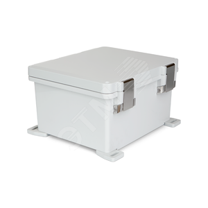 Корпус PolyBox 276 х 225 х 185 мм, петли, защелки AISI316, серая крышка, PC, IP66 / IP68 / IP69