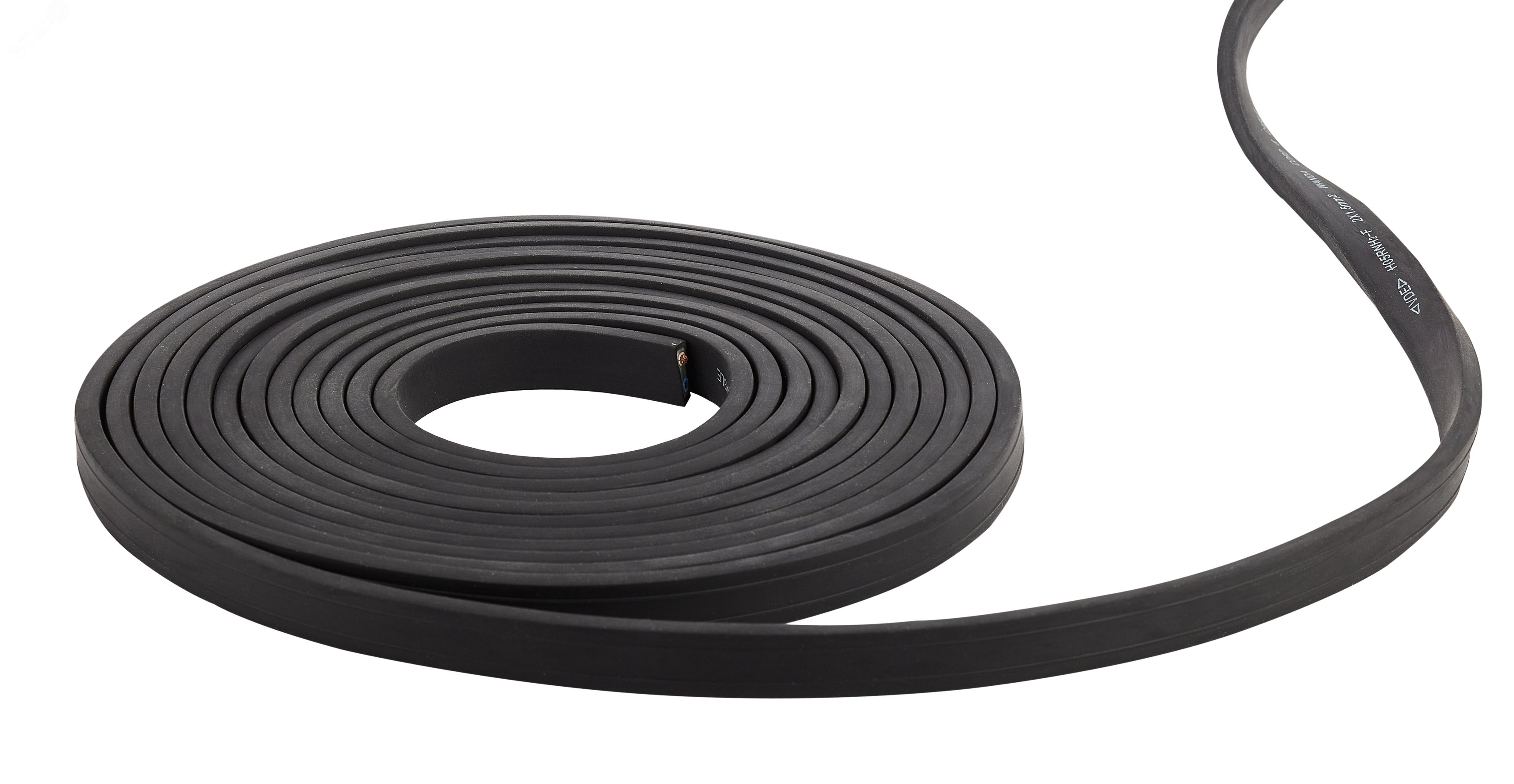 Кабель Белт-лайт, IP65, 2 жил., 2х1,5мм2, каучук, медь, бухта 100 м, черный, 220В ERABL-K100 ЭРА