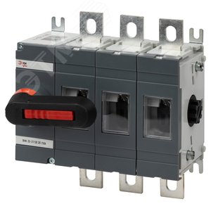 Выключатель-разъединитель ВНК-35-31130 PRO mvr20-3-250E 3П 250А с установленной фронтальной рукояткой управления