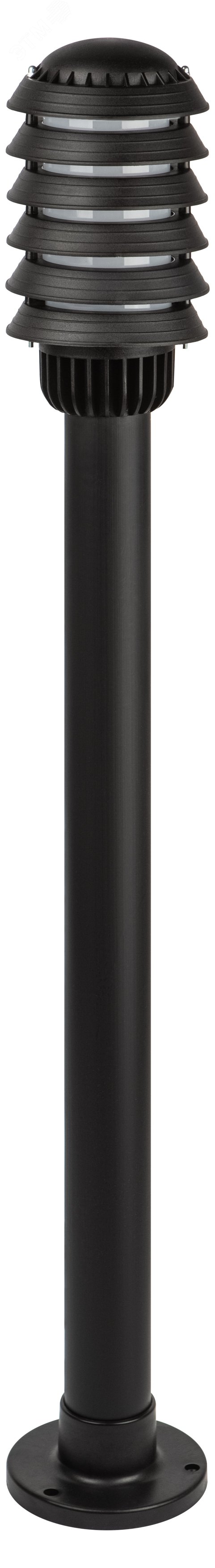 Садово-парковый светильник НТУ 01-60-016 Поллар напольный черный IP54 Е27 max60Вт h1050мм