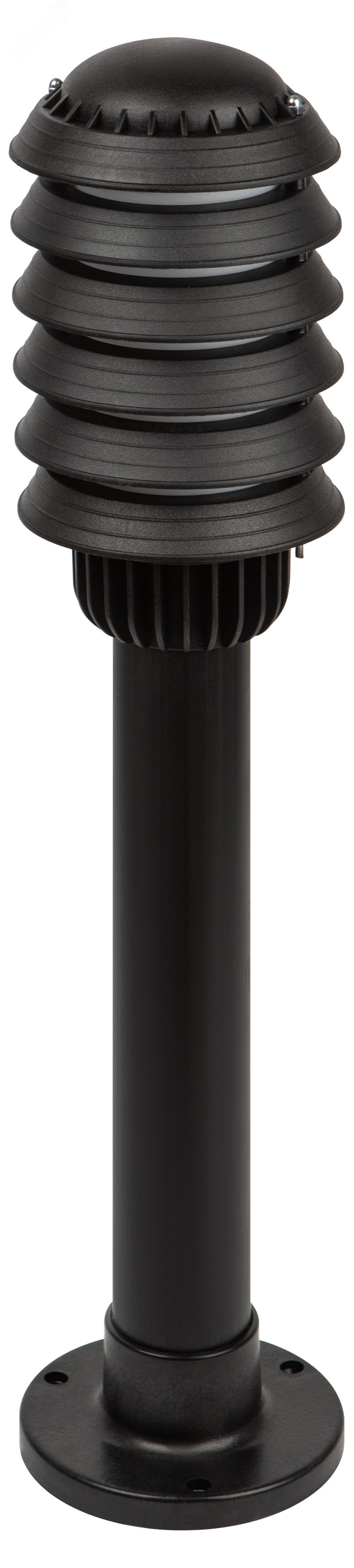 Садово-парковый светильник НТУ 01-60-014 Поллар напольный черный IP54 Е27 max60Вт h650мм