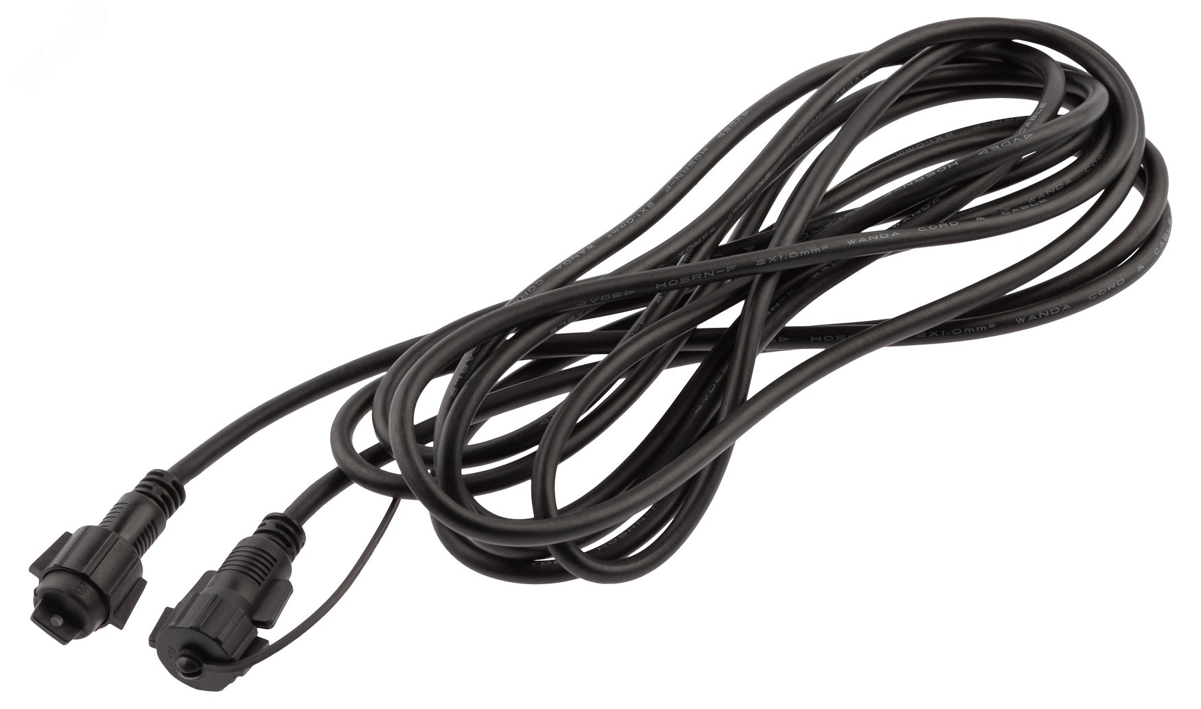 Удлинитель ERAPS-U10 для гирлянды IP65, 10 метров каучук черный