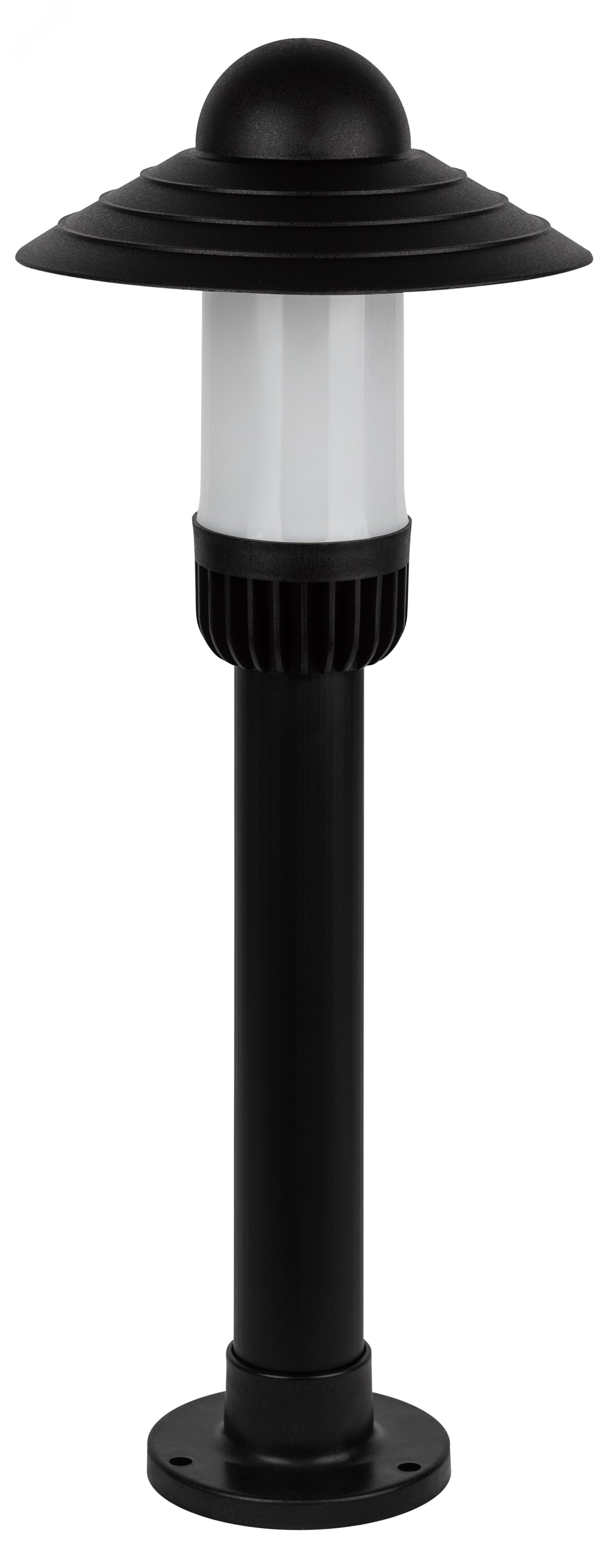 Садово-парковый светильник НТУ 01-60-008 Поллар напольный черный IP54 Е27 max60Вт h660мм