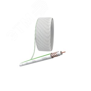 Кабель коаксиальный SAT 703 B 75 Ом Cu/(оплётка Cu 75%) PVC цвет белый 50 м