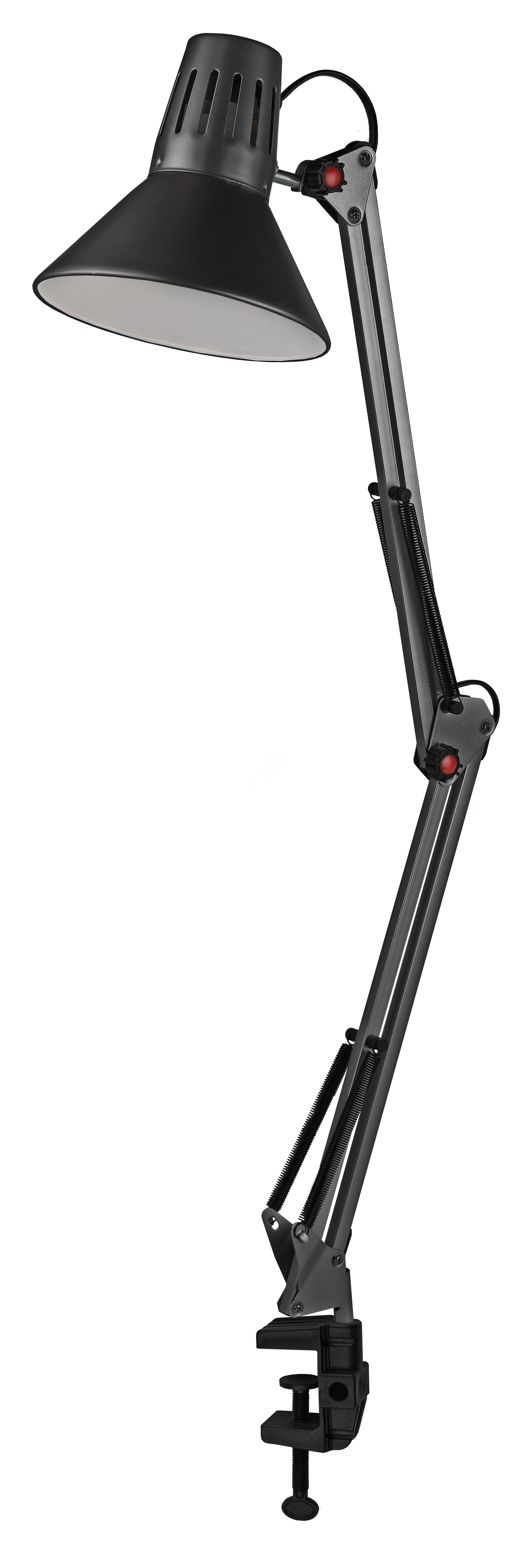Светильник настольный на струбцине черный N-121-E27-40W-BK