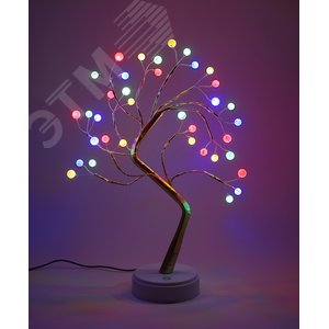 Декоративный светильник Дерево с самоцветами h 45 см, мультиколор, 36 LED, 3*АА, IP20 ЕGNID - 36M