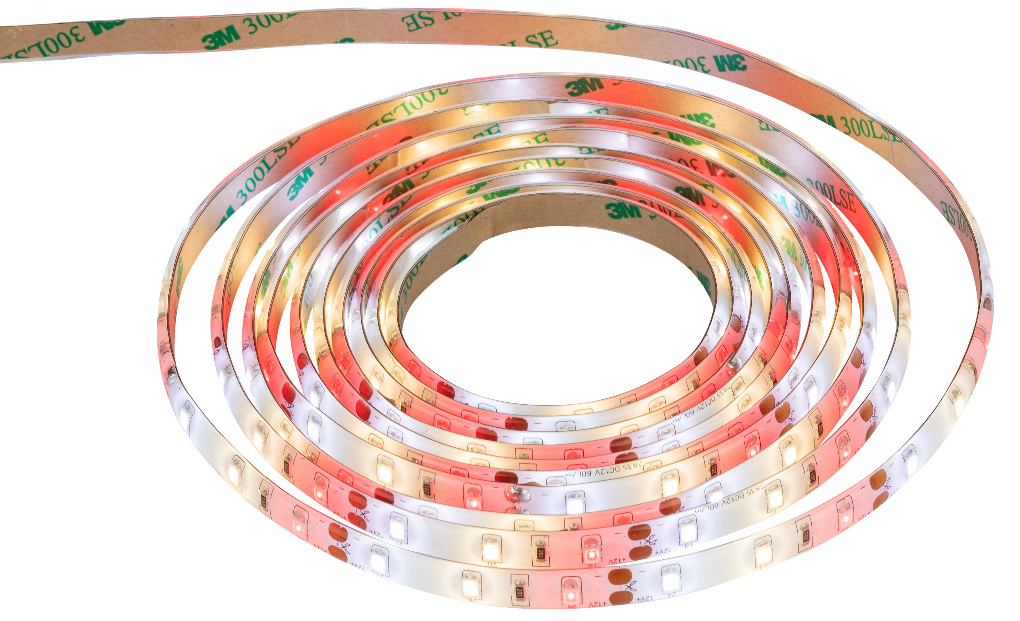 Лента светодиодная для растений полного спектра 3м IP65, с адаптером 12V в комплекте FITO-Strip Light-Rа90-3m ЭРА