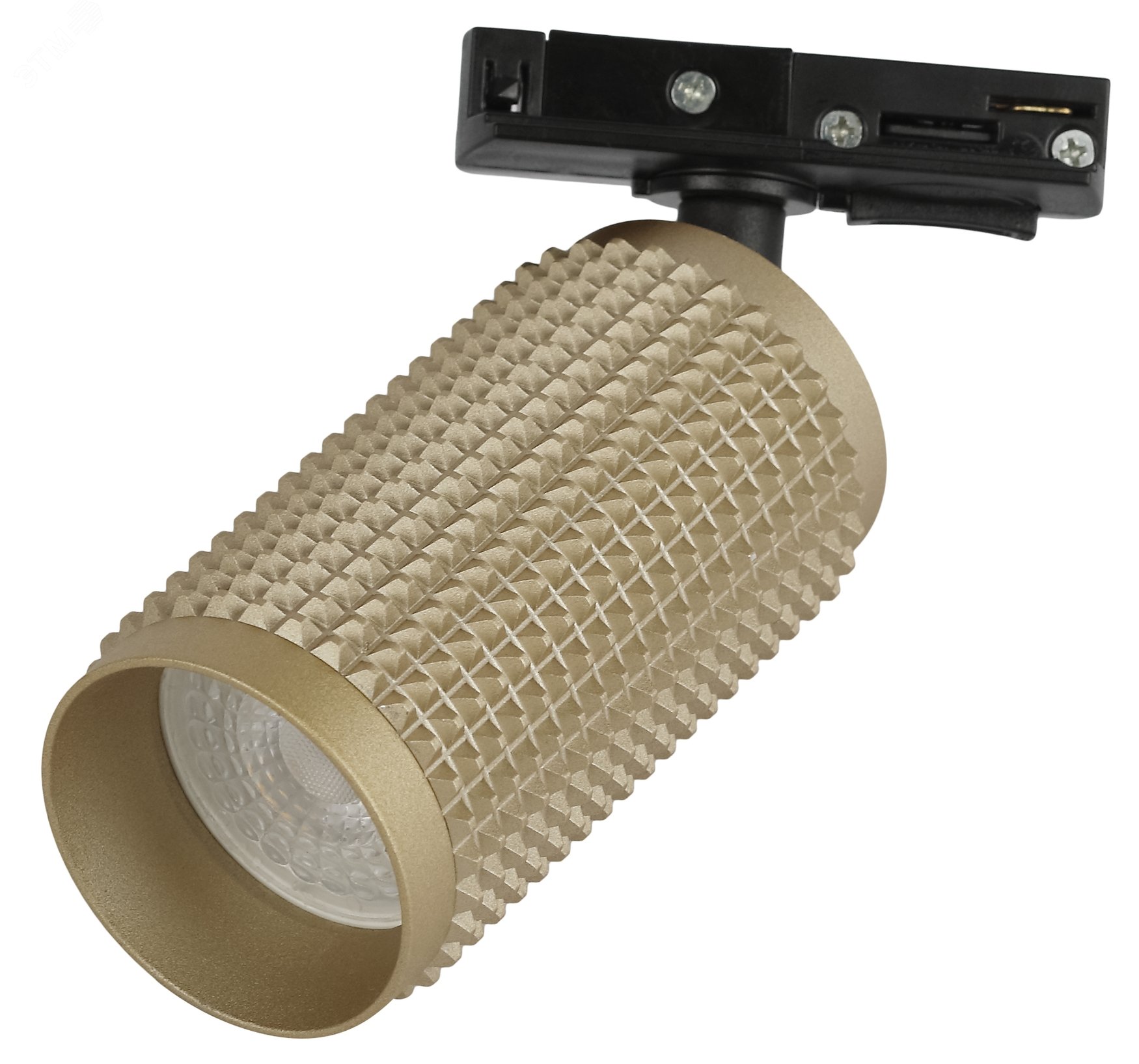 Трековый светильник однофазный ДВО TR40-GU10 MG под лампу MR16 матовое золото