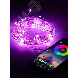 Гирлянда Нить с пультом, RGB, 10 м, 220 V, с таймер, с музыкой, с упр. через моб. прилож., длина провод ЕGNIG - PU-1