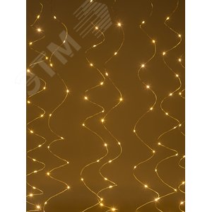 Гирлянда Занавес с пультом, теплый белый, 300 LED, 3*3 м, с пультом, USB, 220 V, IP20 ЕGNIG - ZW