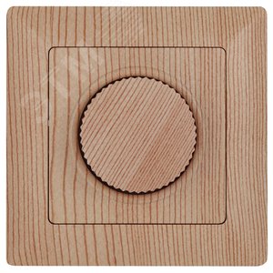 Светорегулятор поворотный, 600Вт 230В, СУ, Solo, сосна,4-401-11