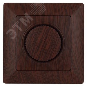 Светорегулятор поворотный, 600Вт 230В, СУ, Solo, венге,4-401-10