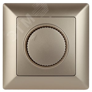 Светорегулятор поворотный, 600Вт 230В, СУ, Solo, шампань,4-401-04